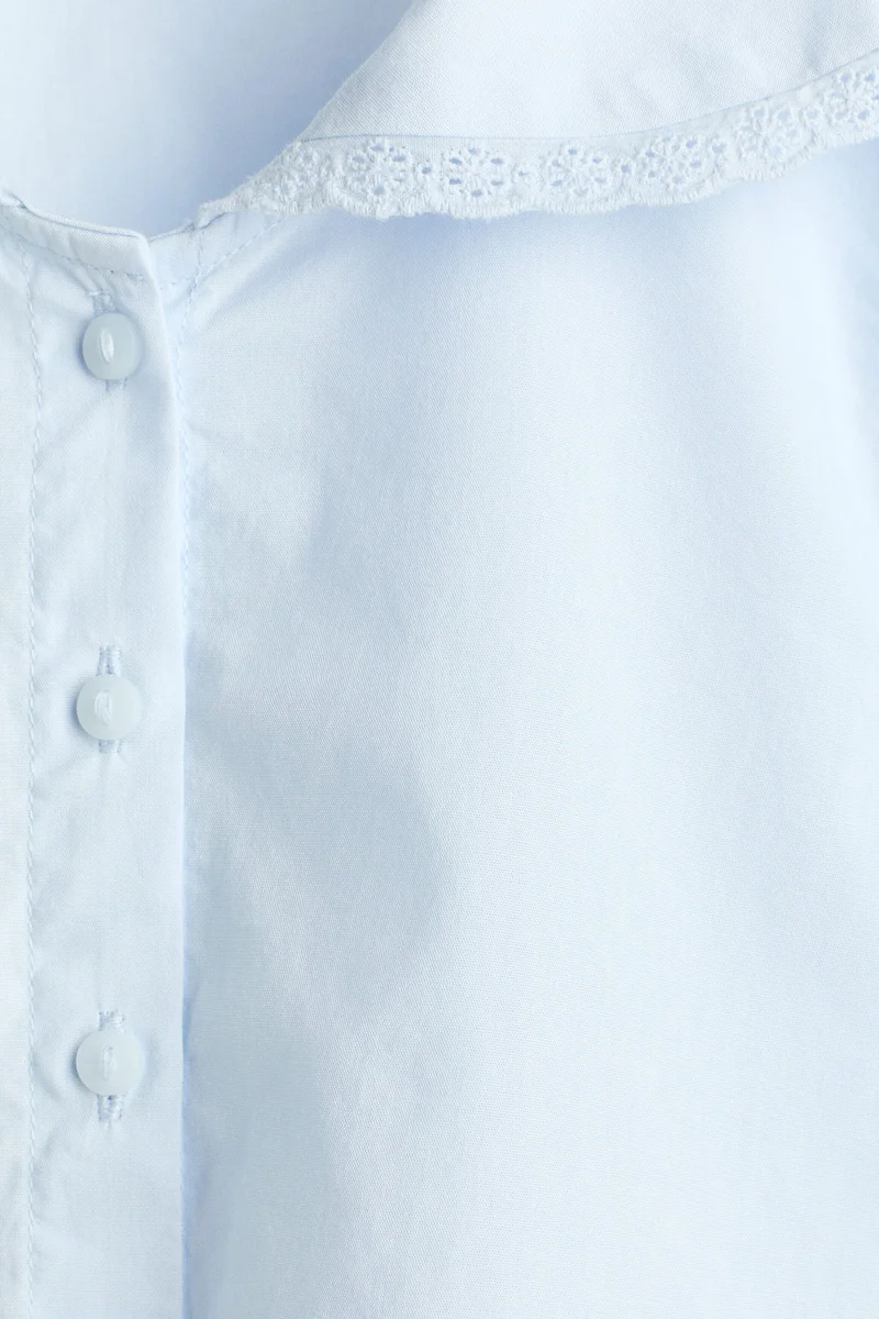 H&M Sailor-collared cotton blouse